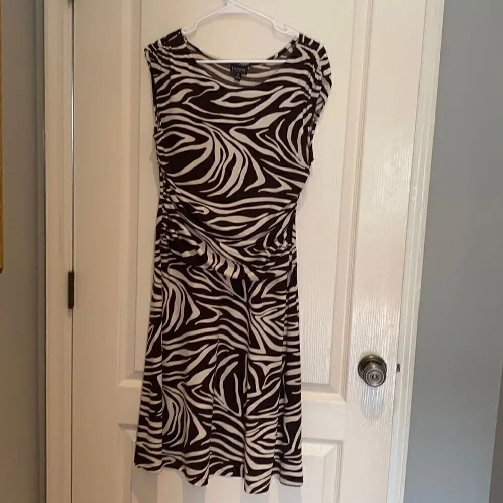 Enfocus Studio brown animal print dress 12